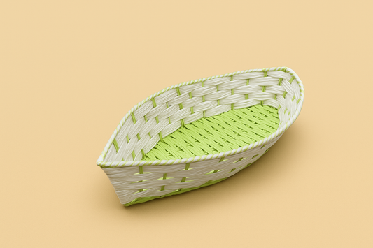 BOAT BASKET WHITE & GREEN