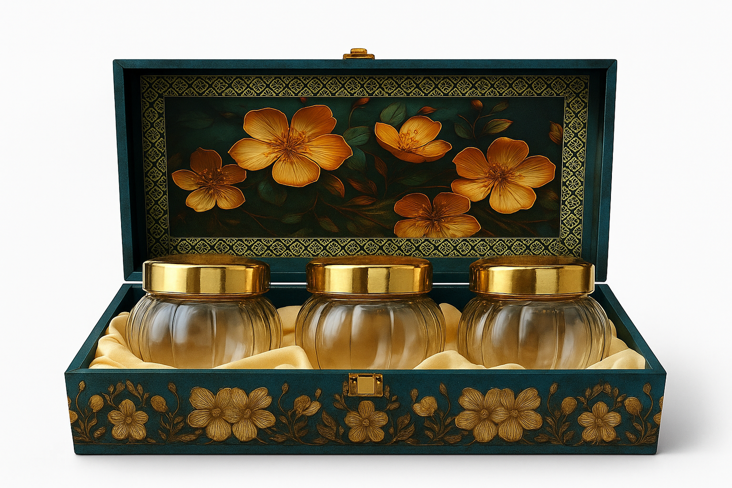 3 JAR BOX FLOWER PATTERN